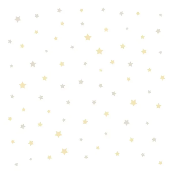 Papel De Parede Infantil Pippo 457-3 Estrelas Amarelo