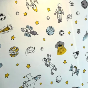 Papel De Parede Infantil Quarto Criança Menino Astronauta 3m