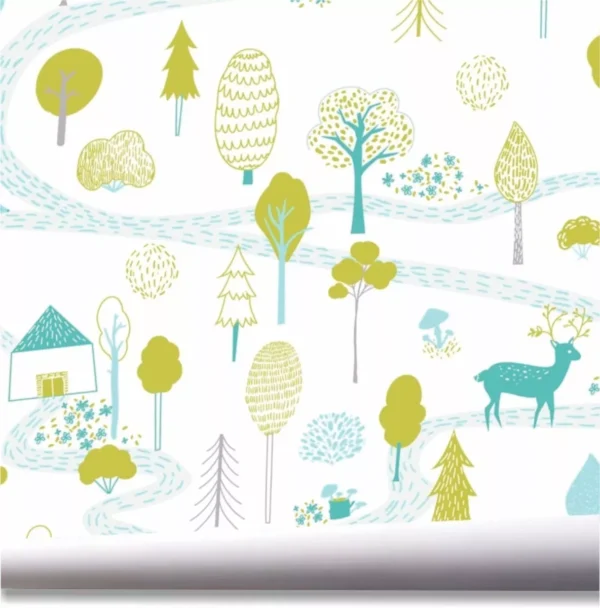 Papel De Parede Infantil Safari Floresta Kit 03 Rolos A393