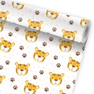 Papel De Parede Infantil Safari Zoo Tigre Kit 02 Rolos A209