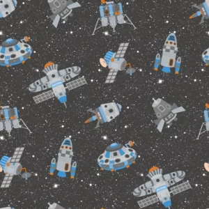 Papel De Parede Infantil Tiny Tots G78410 Astronauta Preto