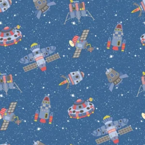 Papel De Parede Infantil Tiny Tots G78411 Astronauta Azul