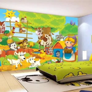 Papel De Parede Infantil Zoo Safari Animais 4,5m² Azs29