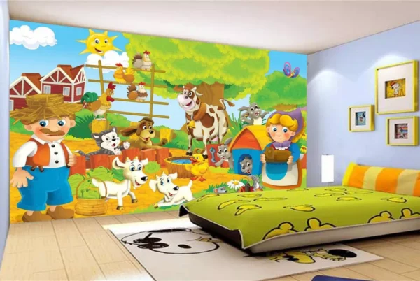 Papel De Parede Infantil Zoo Safari Animais 4,5m² Azs29