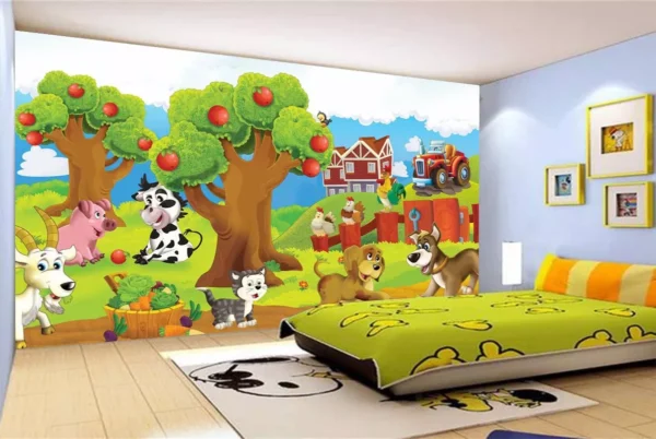 Papel De Parede Infantil Zoo Safari Fazenda 8,5m² Azs30