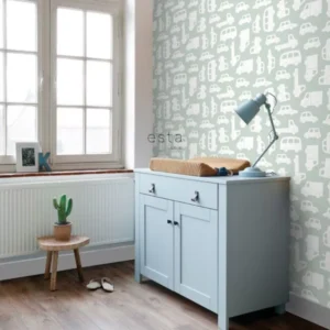 Papel De Parede Italiano Verde Estampado Quarto Infantil 4m²