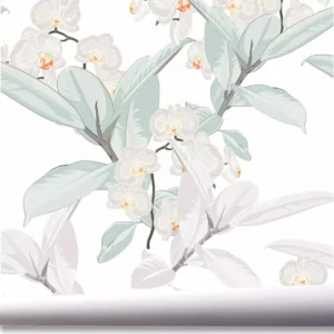 Papel De Parede Jardim Vertical Folhagem Flores Floral A723