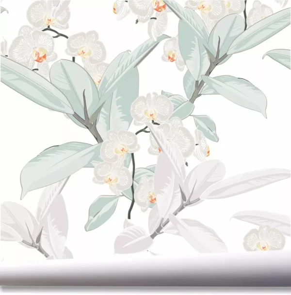 Papel De Parede Jardim Vertical Folhagem Flores Floral A723