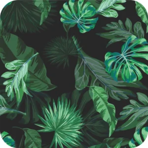 Papel De Parede Jardim Vertical Folhagem Tropical Verde A477