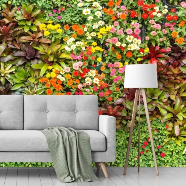 Papel De Parede Jardim Vertical Natureza Verde Painel Gg911