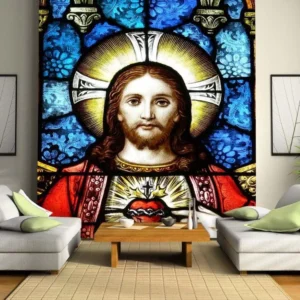 Papel De Parede Jesus Cristo Sagrado Coração 5,5m² Rl43