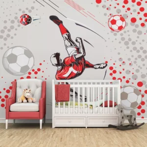 Papel De Parede Jogador Futebolista Futebol - 4m² Vr614