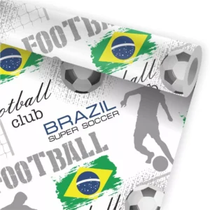 Papel De Parede Jogo Futebol Bola Soccer Kit 02 Rolos A670