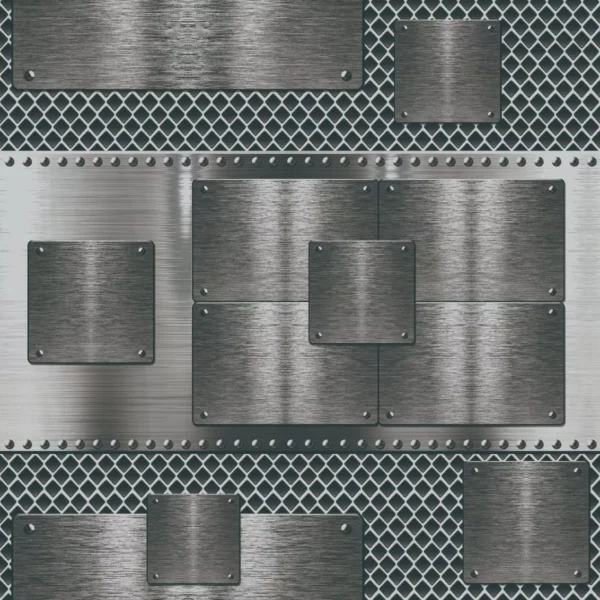 Papel De Parede Kan Tai Geométrico Metalizado Cinza, Prata