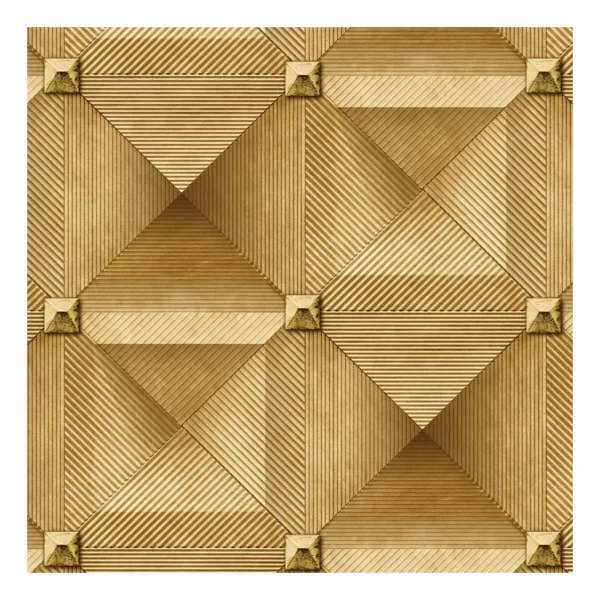 Papel De Parede Lavável 3d Texturizado Dourado 14m²