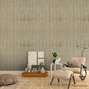 Papel De Parede Lavável Dourado Rolo 106cm X 10m Texturizado