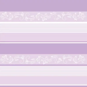 Papel De Parede Lavável Listrado Roxo Horizontal 6m