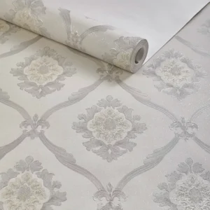 Papel De Parede Lavável Para Quarto Sala Arabesco Acetinado