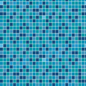 Papel De Parede Lavável Pastilhas Azul-piscinas 6m