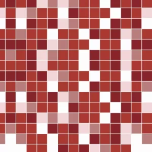 Papel De Parede Lavável Pastilhas Tons De Vermelho 6m