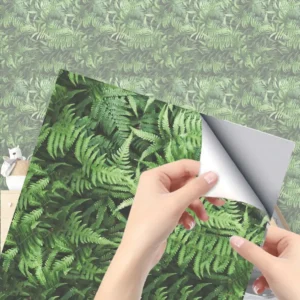 Papel De Parede Lavável Samambaia Jardim Vertical Verde 3m