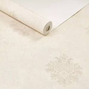 Papel De Parede Lavável Texturizado Arabesco Sala Importado