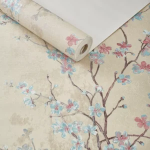 Papel De Parede Lavável Texturizado Flor Cerejeira Vinílico