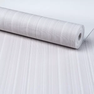 Papel De Parede Linho Importado Listrado Claro 3d 0,53 X 10m