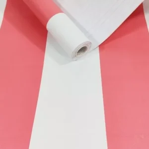 Papel De Parede Listrado Em Tons De Rosa Branco 5m