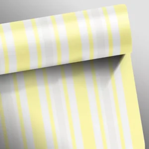 Papel De Parede Listras Rápidas Amarelo E Cinza 0,58 X 3,00m