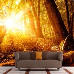 Papel De Parede Natureza 3d Floresta 7,30m² Completo Gg240