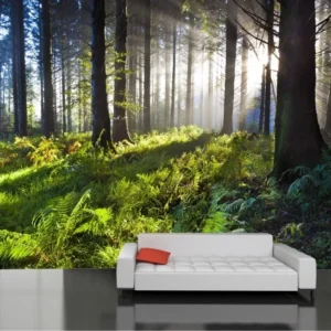 Papel De Parede Natureza 3d Floresta 7,30m² Completo Gg297