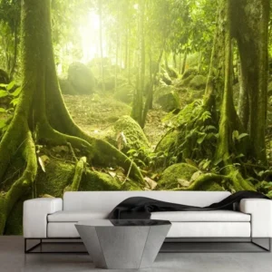 Papel De Parede Natureza 3d Floresta 7,30m² Completo Gg546