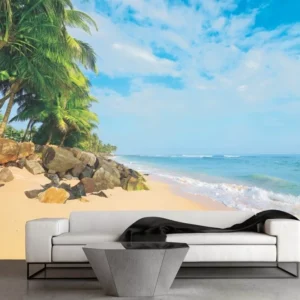 Papel De Parede Natureza 3d Praia Mar 7,30m² Completo Gg503