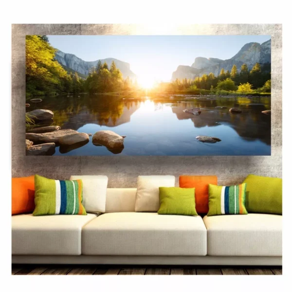 Papel De Parede Natureza Lago Paisagem 2m² Rio Floresta S96