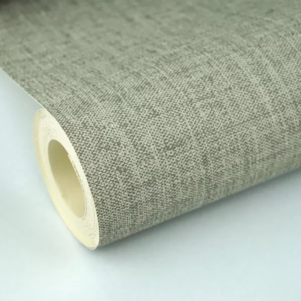 Papel De Parede Nonwoven Cinza Vinílico Lavabo Textura 4m²