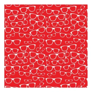 Papel De Parede Óculos Branco E Vermelho Autocolante 3mx50cm