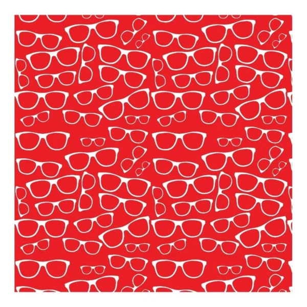 Papel De Parede Óculos Branco E Vermelho Autocolante 3mx50cm