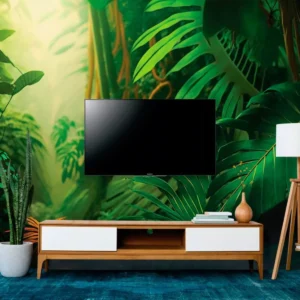 Papel De Parede Painel 3d Folha Floresta Tropical Viníl 3,5m