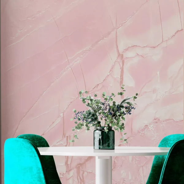 Papel De Parede Painel 3d Mármore Rosa Carrara 2m