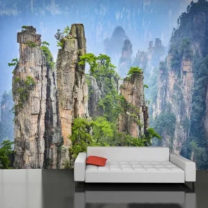 Papel De Parede Paisagem 3d Montanha Adesivo Natureza Gg478