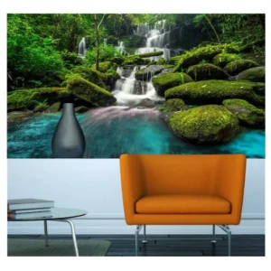 Papel De Parede Paisagem Cachoeira Natureza 2m² Adesivo S81