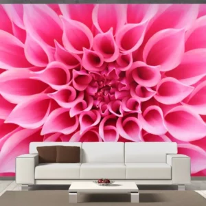 Papel De Parede Paisagem Flor Rosa Floral 6m² Nfl54