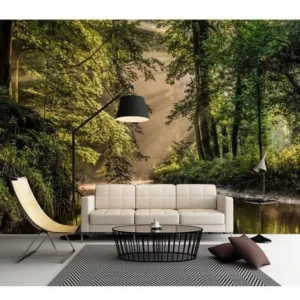 Papel De Parede Paisagem Mural Natureza 7,32m² Floresta M13