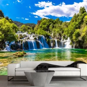 Papel De Parede Paisagem Natureza 1,90x2,40m Cachoeira Gg359