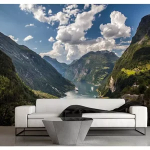 Papel De Parede Paisagens Natureza Montanha Fosco Luxo Gg187