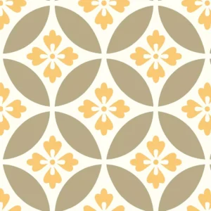 Papel De Parede Para Cozinha Azulejo Lavável Amarelo Verde