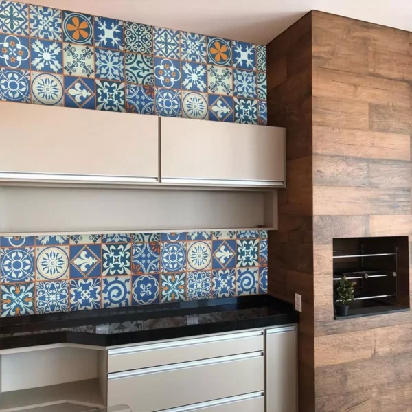 Papel De Parede Para Cozinha Azulejo Português 5m - Promoção