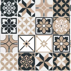 Papel De Parede Para Cozinha Azulejo Retrô 2mx57cm Azu70pp