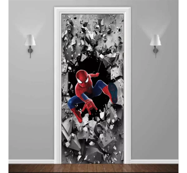 Papel De Parede Para Porta Do Homem Aranha 3d